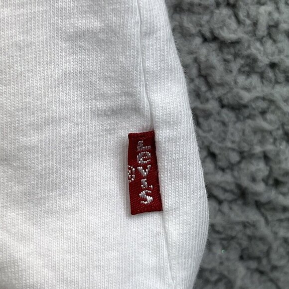 Levis Short Sleeve Pull Over T Shirt Mens White Green Logo‎ Size Large - Picture 2 of 11